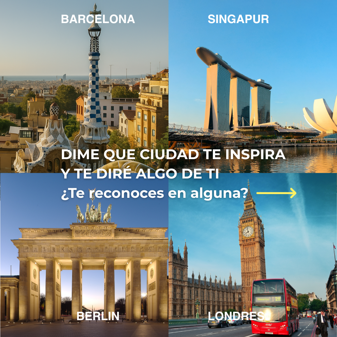 Dime que ciudad te inspira y te diré algo de ti.😀¿Te reconoces en alguna?