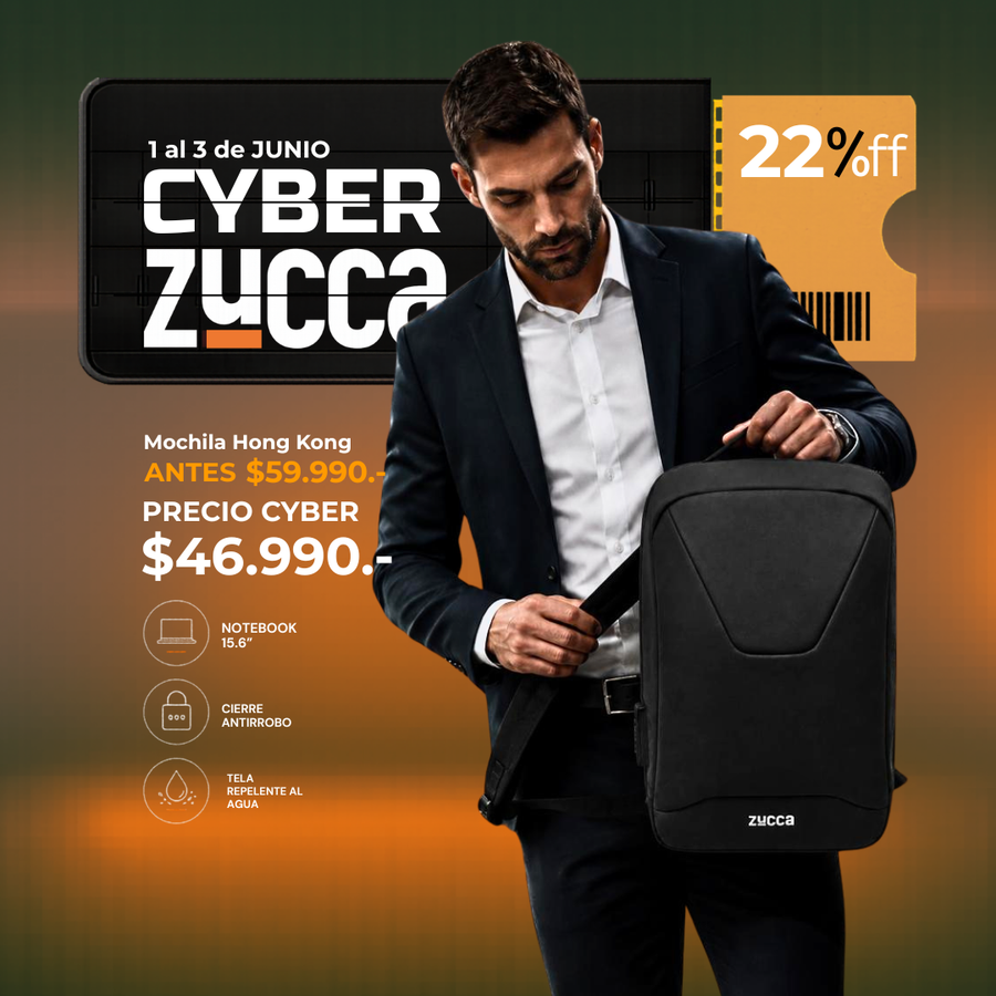Mochila Hong Kong para Notebook 15.6 Pulgadas | Antirrobo y Urbana