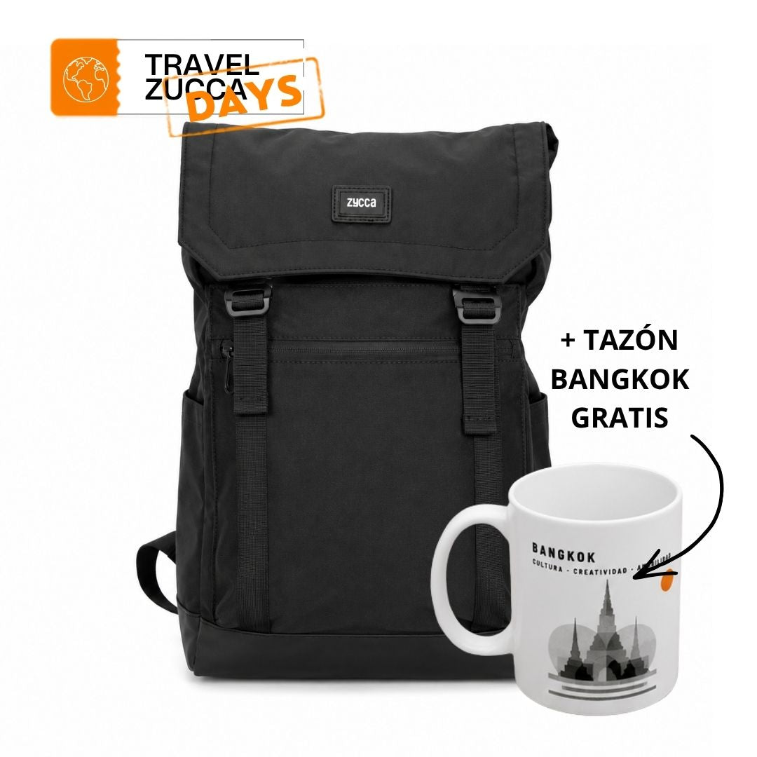 Mochila Bangkok Negra para Notebook 17" | Liviana y Moderna