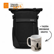 Mochila Brisbane Negra para Notebook 16" | Roll Top