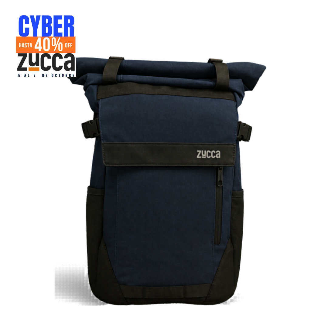 Mochila Brisbane Azul para Notebook 16" | Roll Top