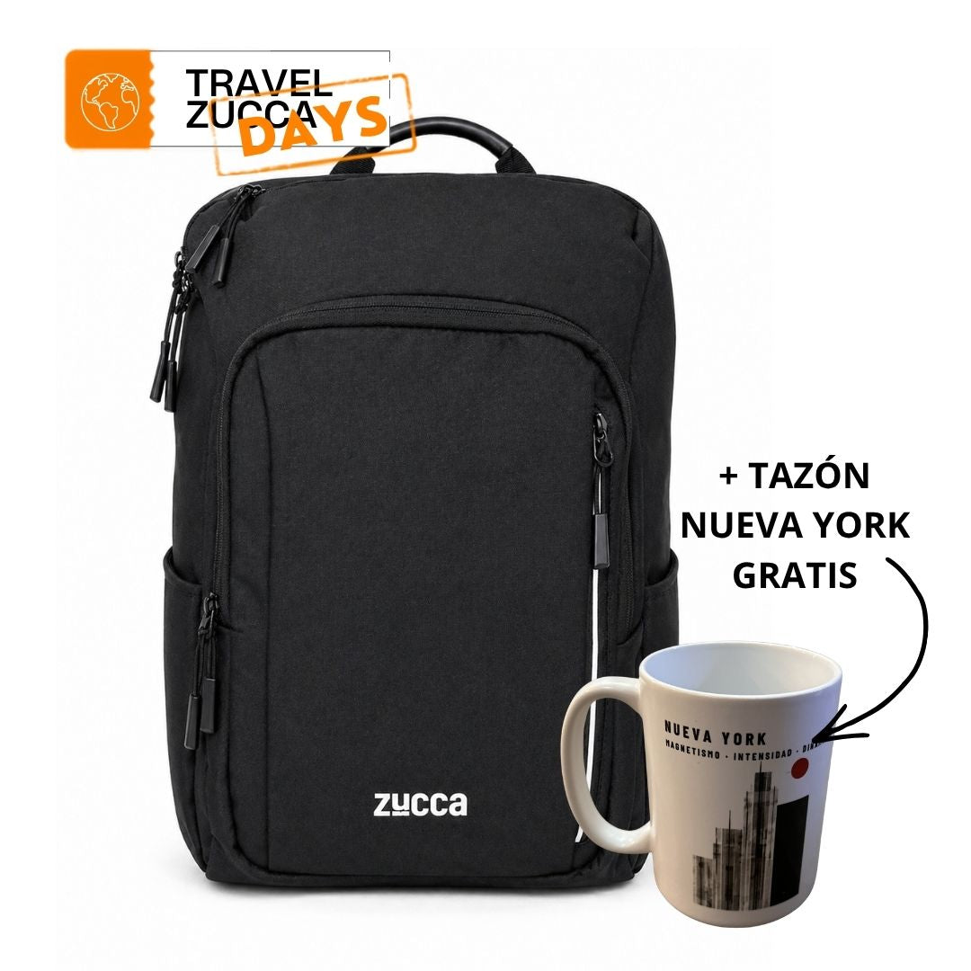 Mochila Nueva York Negra para Notebook 16" | Organización y Diseño Limpio