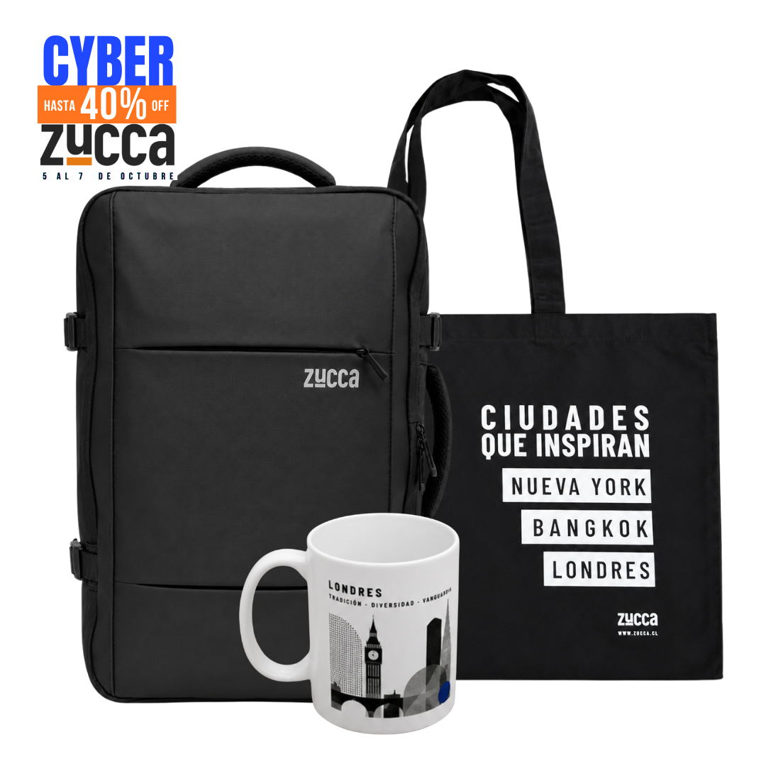 PACK MOCHILA LONDRES + BOLSA CIUDADES + TAZON LONDRES XL