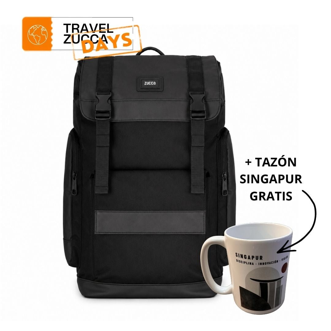 Mochila Singapur Negra para Notebook 16" | Estilo y Capacidad