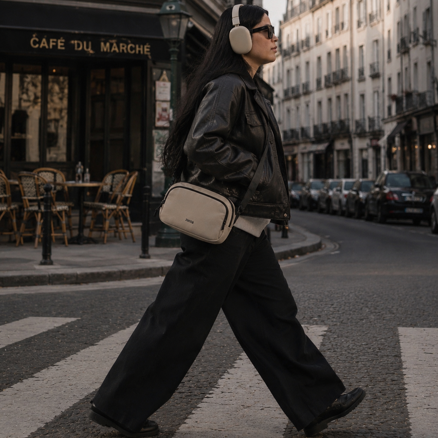 Bolso Crossbody Bruselas Negro | Compacto y Organizado - Zucca