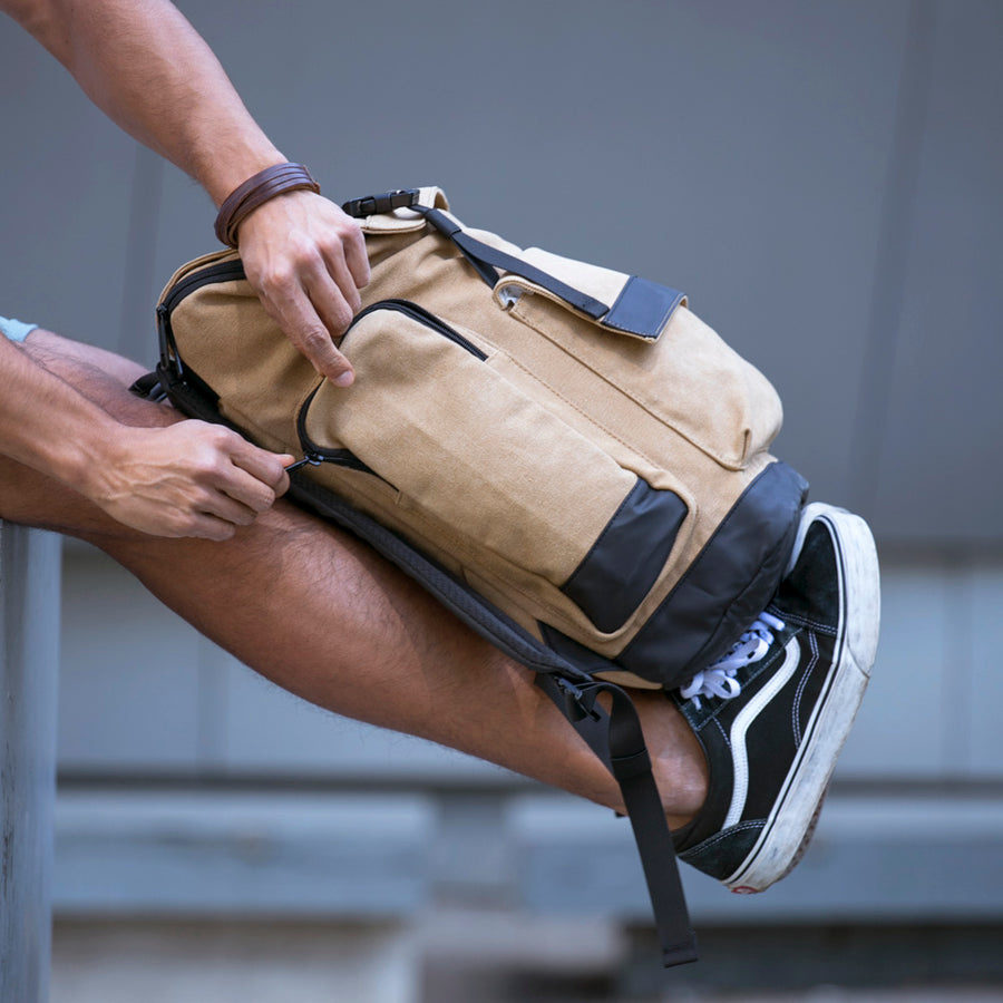 Mochila Singapur Khaki para Notebook 15,6" | Estilo y Capacidad - Zucca