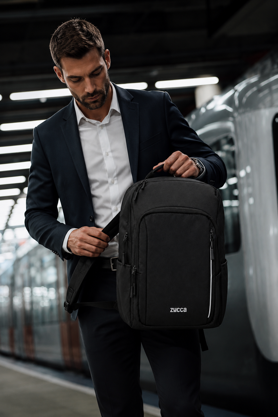 Mochila Nueva York Negra para Notebook 16 Pulgadas | Organización Superior