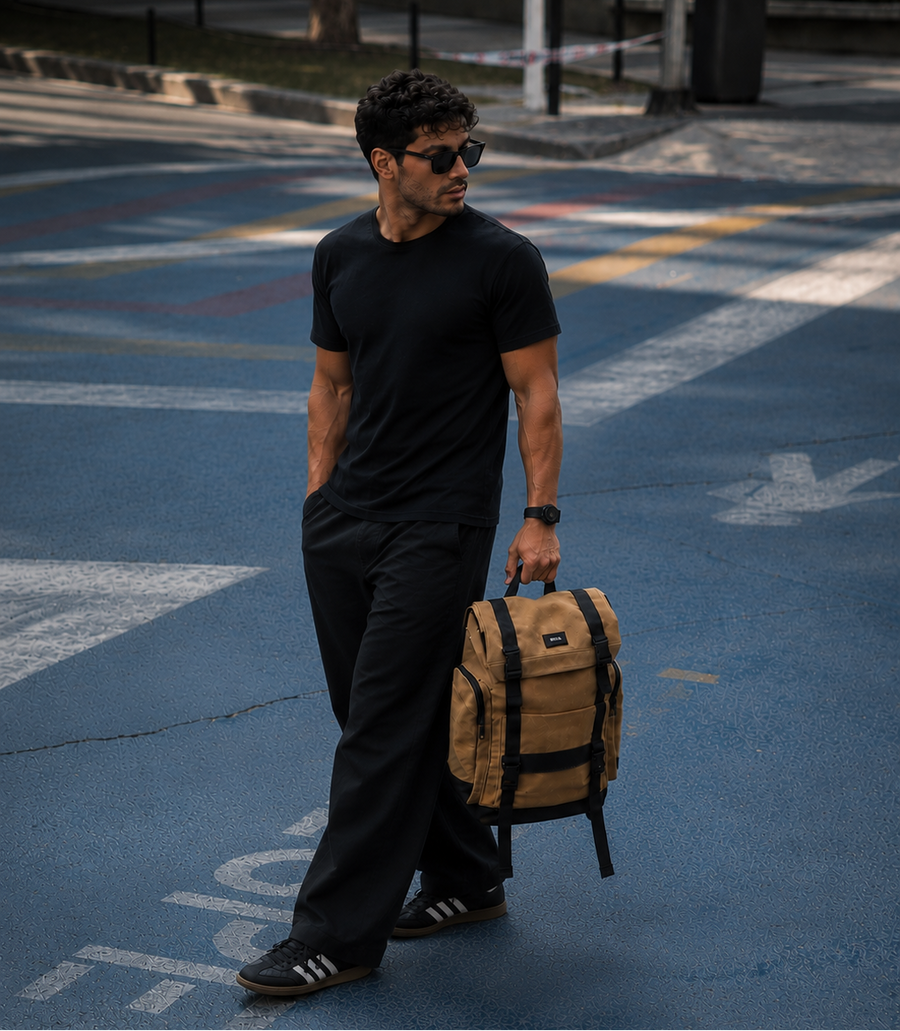 Mochila Singapur Khaki para Notebook 15,6" | Estilo y Capacidad - Zucca