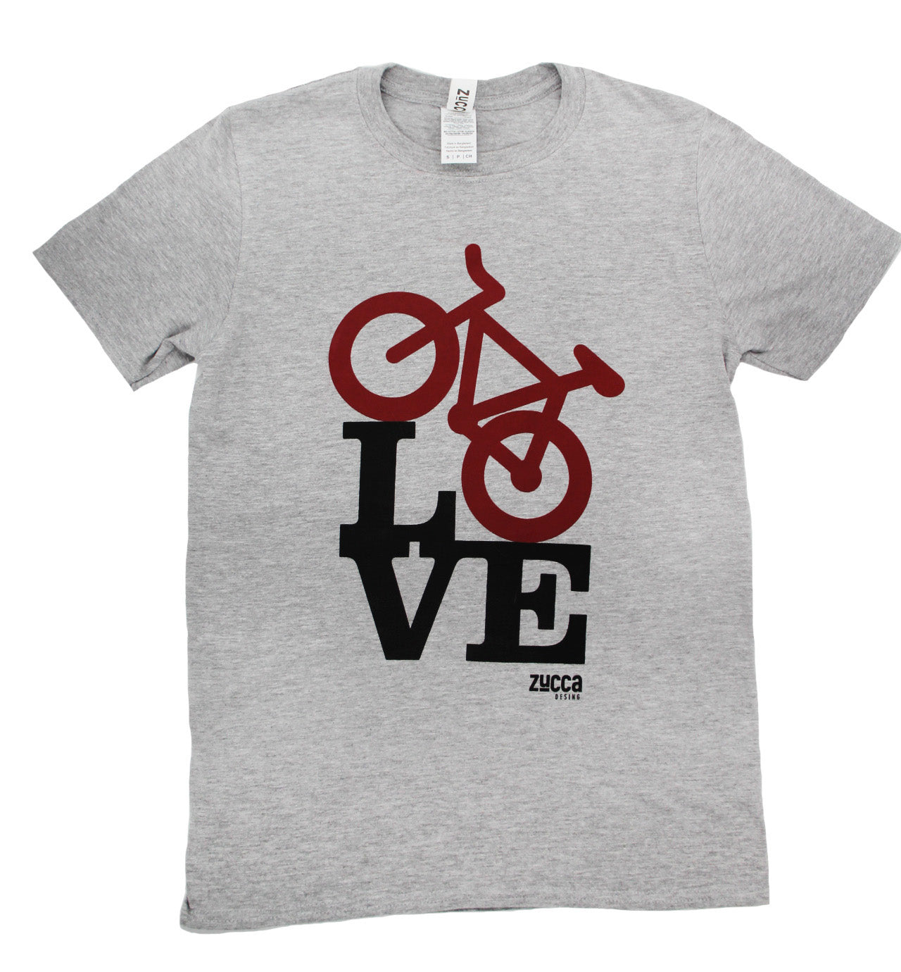 Polera Hombre Gris Clara Love Bicycle